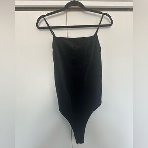 Forever 21 velvet body suit with cut out back